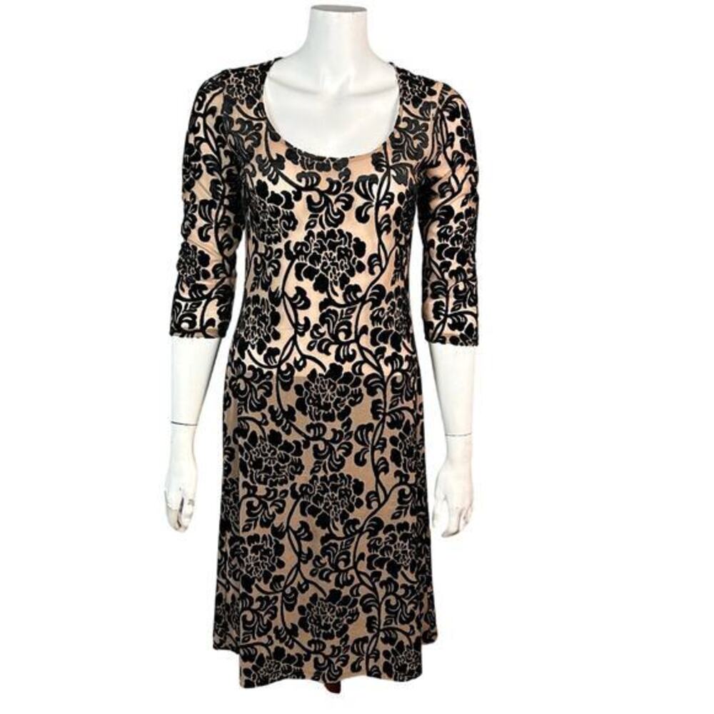 VTG Betsey Johnson dress Medium burnout velvet witchy whimsigoth floral 90s